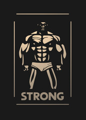 Sticker - Muscle man body sport