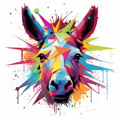 Wall Mural - donkey art illustration