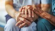© Farid - Cropped shot of a female nurse hold her senior patient's hand