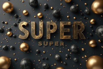 Wall Mural - Superior branding, sleek and stylish logo text word Super, design, modern typography and bold graphic elements for impactful marketing and brand identity