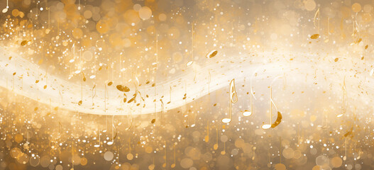 Gold musical notes