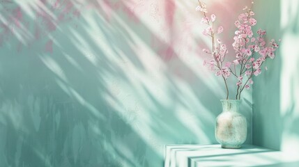 Canvas Print - Elegant Mint Green Mix Soft Pink Haven
