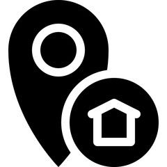 Canvas Print - house location icon