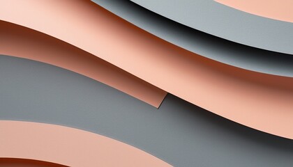 Poster - Modern Peach and Gray Wallpaper for Interior Design