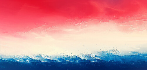Wall Mural - soft ultrawide patriotic header/footer featuring an elegant red, white, and blue gradient.