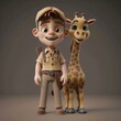 © sorapop - 3D Cartoon Zookeeper Characte, AI Generative