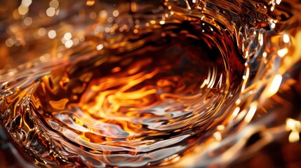 Poster - A splash of liquid with a yellowish tint