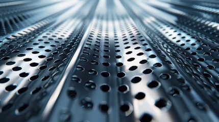 Poster - A close up of a metal surface with many small holes