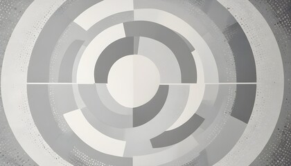 Wall Mural - Abstract background with grey and white backdrop circles and halftone dots pattern