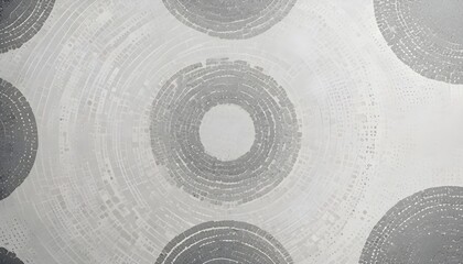 Wall Mural - Abstract background with grey and white backdrop circles and halftone dots pattern