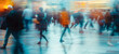© Maksim - Motion blur of people walking in street, busy modern life concept. Crowd of people