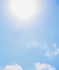 Wall Mural - A bright blue sky and a few clouds