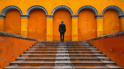 Poster - staircase in the city