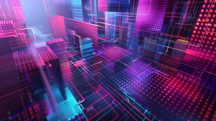 Poster - a futuristic abstract graphic stocks research background, 