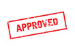© line's vector - red stamp with the words approved