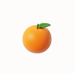 Poster - Orange ​​3D icon on white background