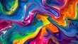 © VISUAL BACKGROUND - A colorful abstract background with liquid and bubbles.