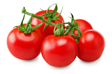 Canvas Print - fresh tomatoes isolated on white background. clipping path