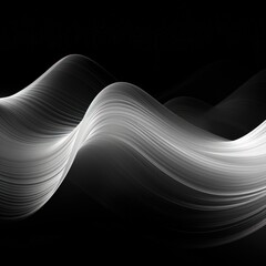 Canvas Print - White Christmas features delicate, translucent lines on a deep black backdrop.