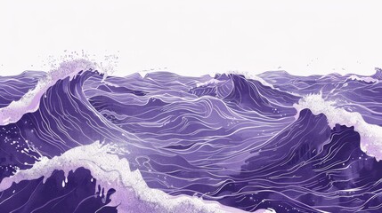 Aufkleber - The ocean is purple and the waves are crashing