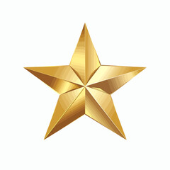 Wall Mural - a gold star on a white background