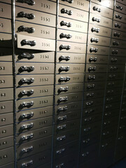 old safe deposit boxes in the bank