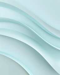 Canvas Print - A soothing abstract image featuring light blue layered waves with a smooth, fluid texture and a calming gradient, creating a serene and elegant design.