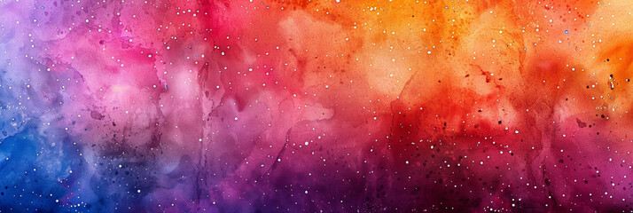 Wall Mural - watercolor colorful cosmic galaxy acid psychedelic abstract background