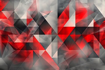 Wall Mural - Design an abstract geometric vector background in shades of red and grey, emphasizing both visual intrigue and practicality