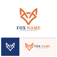 Wall Mural - Fox logo vector template, Creative Fox head logo design concepts