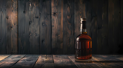 Wall Mural - bottle of whiskey on table