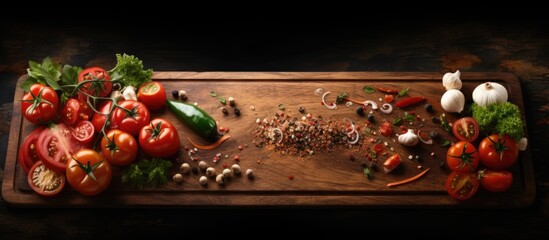 Poster - Cooking board with copy space image in the background
