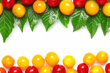 Canvas Print - Tomato banner, red and yellow tomatoes, AI generated