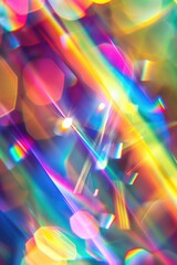 Poster - A mesmerizing image of glowing lights suspended in the air. Ideal for various design projects