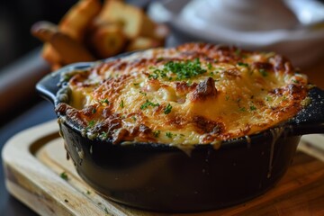 baked dish with cheesy crust