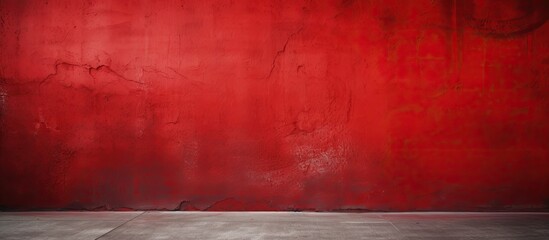 Sticker - A textured background with a red wall for copy space image