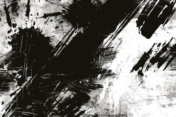 Poster - Black and white painting, versatile for various projects