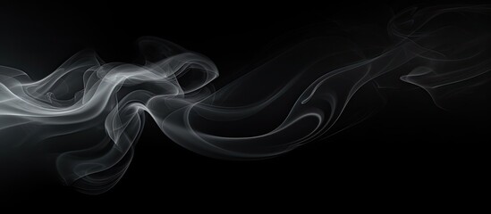 Fototapete - Smoke on a black background creating copy space image