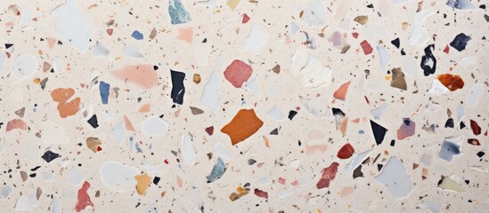 Poster - A textured background of a concrete terrazzo wall providing plenty of copy space image