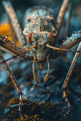 Aufkleber - Detailed close up of a bug on a rock. Suitable for nature and wildlife themes