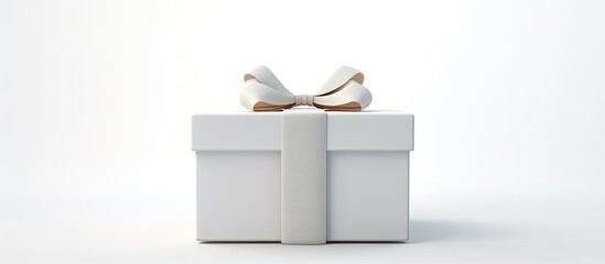 Poster - An open gift box is placed alone on a white background providing a clear space for an image. Creative banner. Copyspace image
