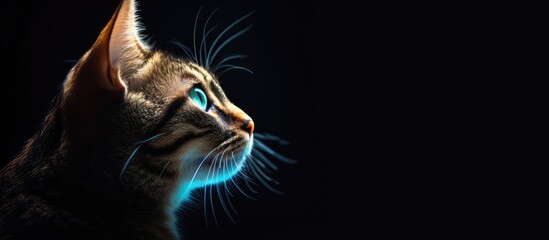 Poster - A cat is depicted in the copy space image