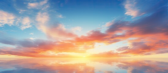 Aufkleber - Stunning sunset sky with a captivating view. Creative banner. Copyspace image