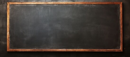 Aufkleber - School blackboard with scratches hanging on the wall providing a blank space for an image. Creative banner. Copyspace image