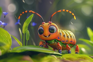 Aufkleber - Close up of a bug on a plant, perfect for nature or gardening concepts
