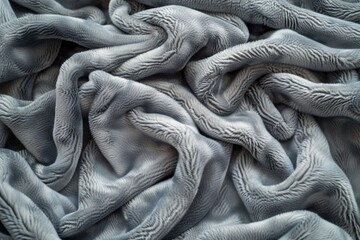 Poster - A detailed view of a blanket on a bed, suitable for home decor concepts