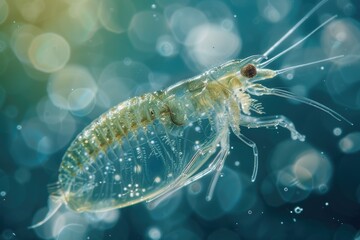 Poster - A close up of a small animal on a body of water. Suitable for nature and wildlife concepts