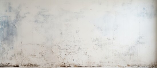 Aufkleber - The aged white wall is adorned with peeling paint and damp marks creating an intriguing copy space image