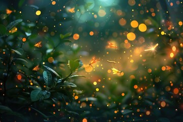 Aufkleber - A group of colorful butterflies fluttering around a tree. Ideal for nature and wildlife concepts