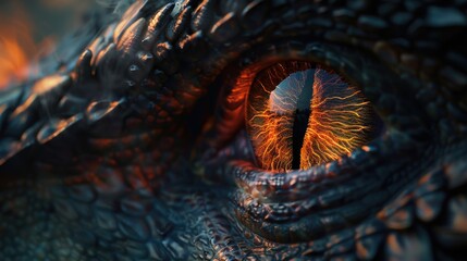 Poster - Detailed close up of a dragon's eye, perfect for fantasy-themed designs